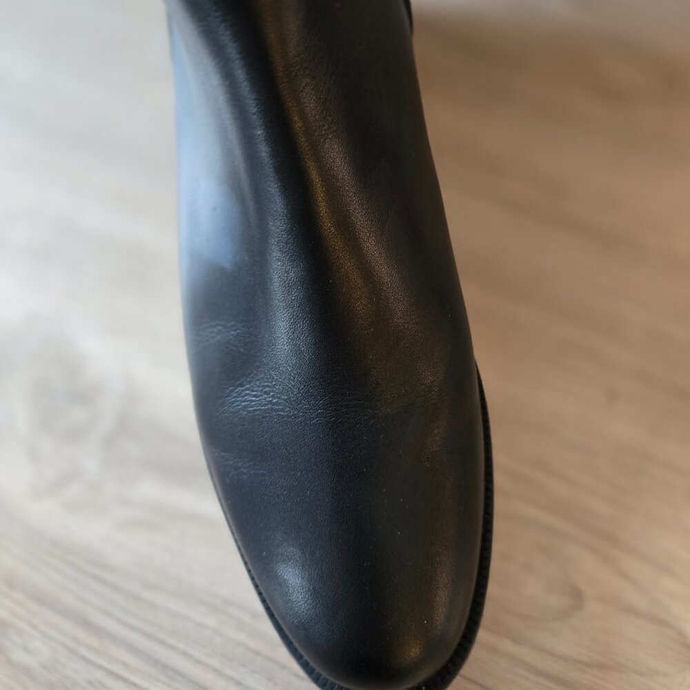Aquatalia Regina Knee High Boots Black Leather Suede Size 8 - Picture 5 of 11